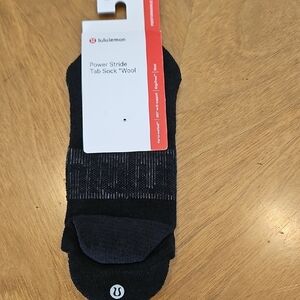 lululemon athletica Black Power Stride Tab Sock